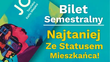 Kup bilet semestralny na Kartę Miejską JO lub w aplikacji JO-Toruń