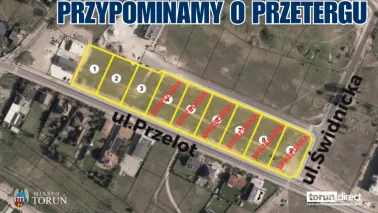 Przypominamy o przetargu na działki przy ulicy Przelot