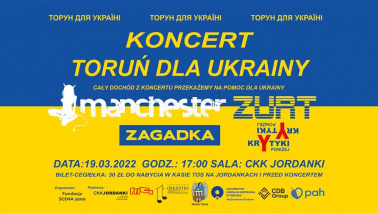 Plakat koncertu Toruń dla Ukrainy