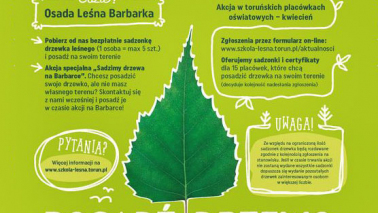 Zielony plakat akcji z zielonym liściem