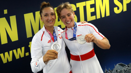 Jolanta Ogar Hill i Katarzyna Zillmann z olimpijskimi medalami.