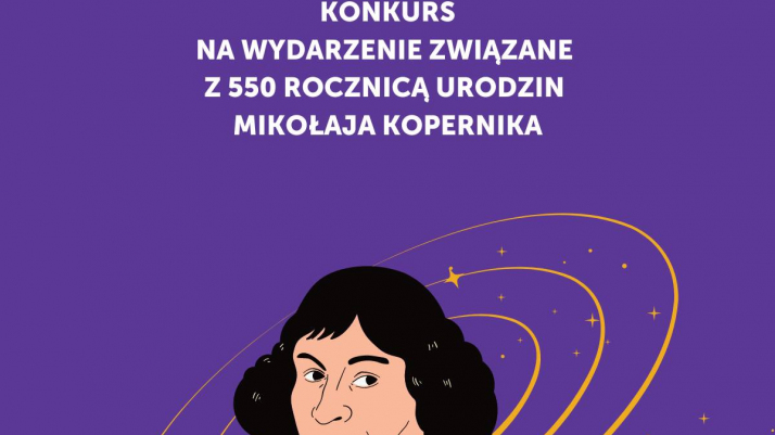Plakat na konkurs związany z Mikołajem Kopernikiem