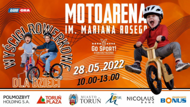 Pomarańczowy plakat wyścigów rowerkowych 2022