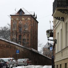 Baszta Gołębia przy ul. Bankowej w śniegu, fot. Sławomir Kowalski