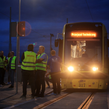 Przejazd techniczny po nowej linii tramwajowej, 3.08.2023 r.