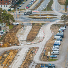 Budowa dróg na tzw. osiedlu JAR, luty 2024 r.