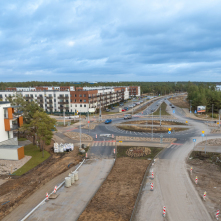 Budowa dróg na tzw. osiedlu JAR, luty 2024 r.