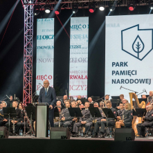 Na zdjęciu prezydent Michał Zaleski przemawia